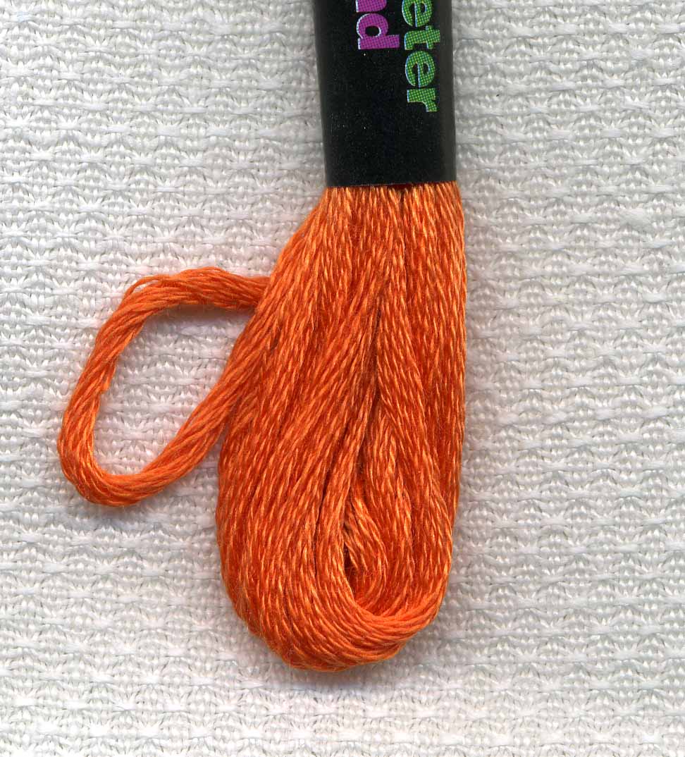 Stickgarn Baumwolle orange